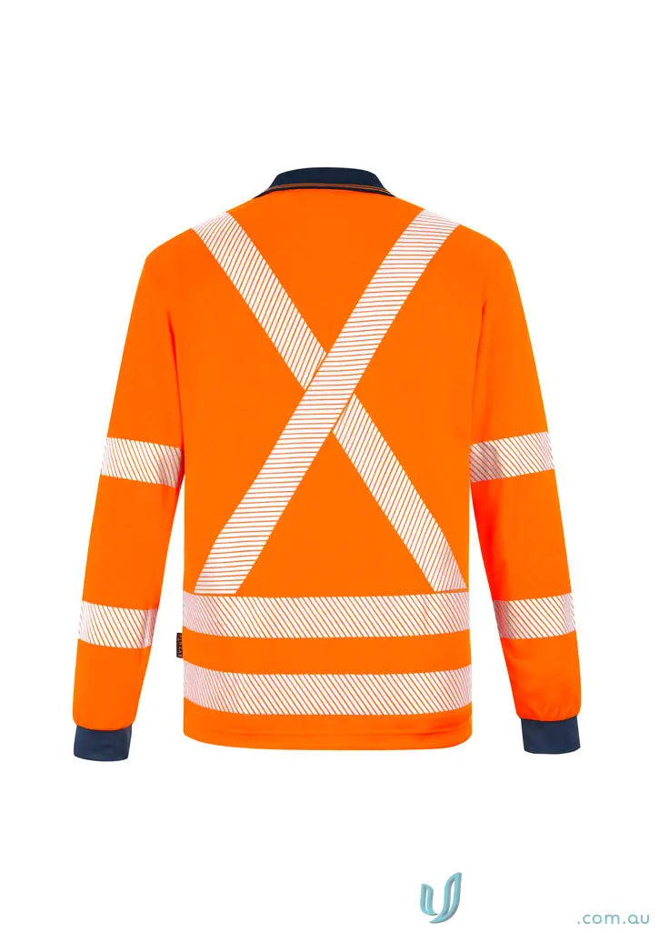 Orange long-sleeved NSW Rail work shirt with segmented reflective tape for toughest workwear problems