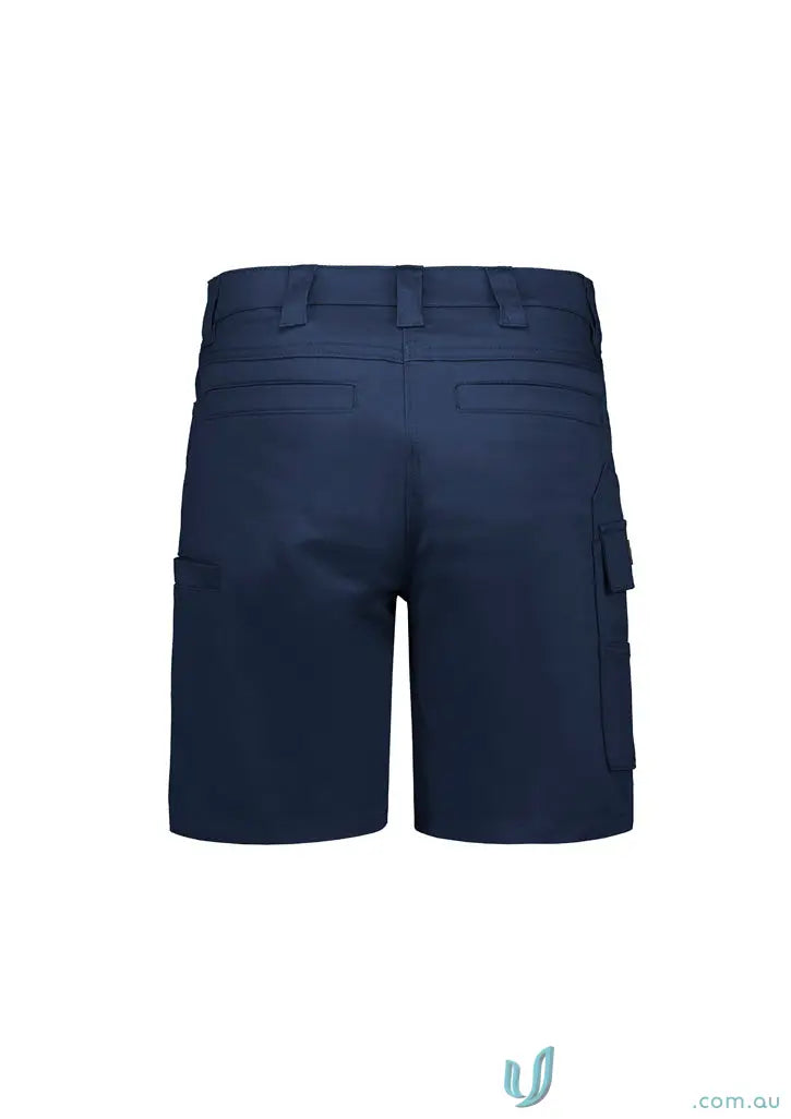 Navy blue essential stretch cargo shorts for women with flattering fit and sun protection