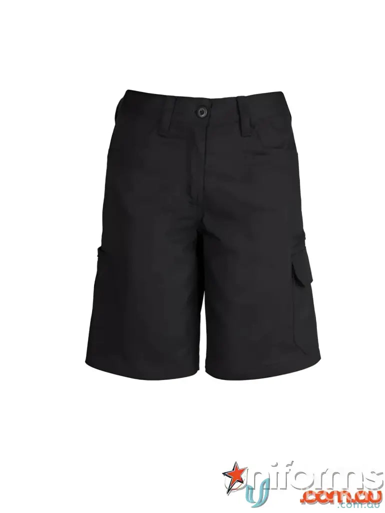 Black cargo shorts from Syzmik Women’s Plain Utility Short ZWL011 for unbeatable comfort