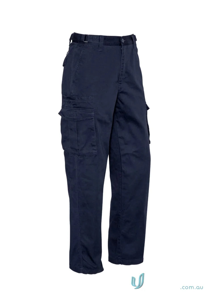 Navy blue Syzmik Basic Cargo Pant with reinforced stress points, perfect for men