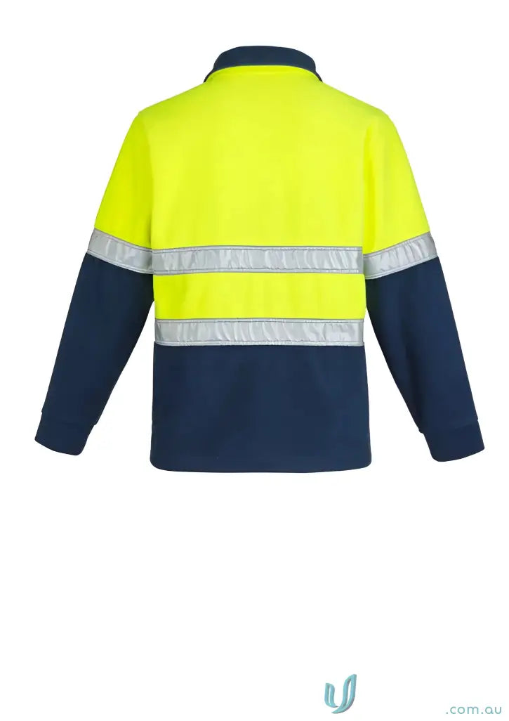 High-visibility work jacket on Syzmik Day/Night Fleece Jumper Hooped for safety