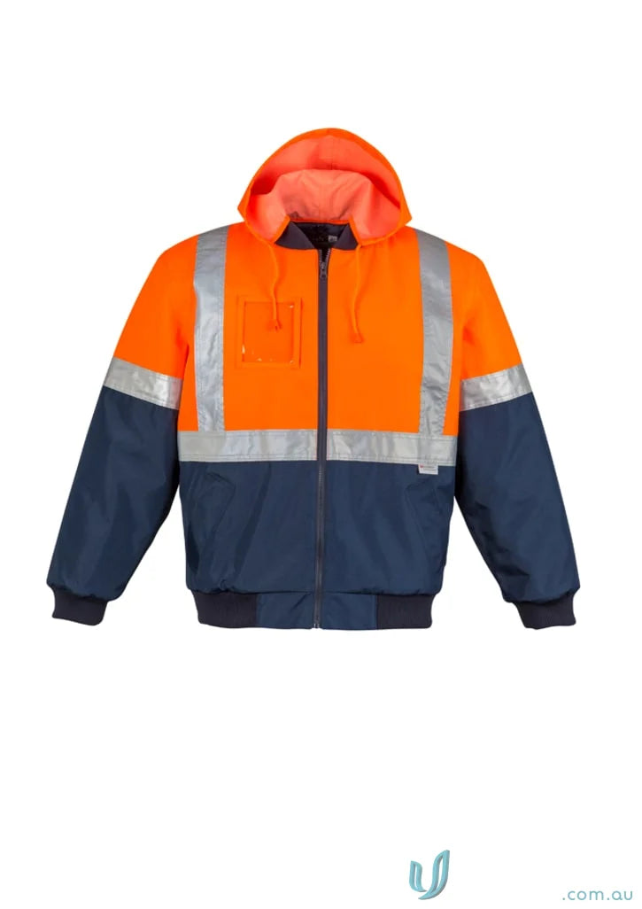 Orange and navy high-vis quilted flying jacket from Syzmik Day Night Quilt line