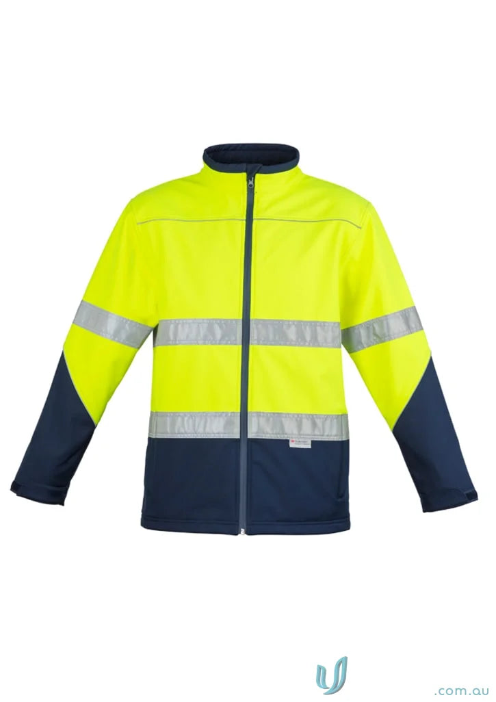 High-visibility Syzmik Day/Night Soft Shell Jacket with waterproof zips and 000mm waterproof rating