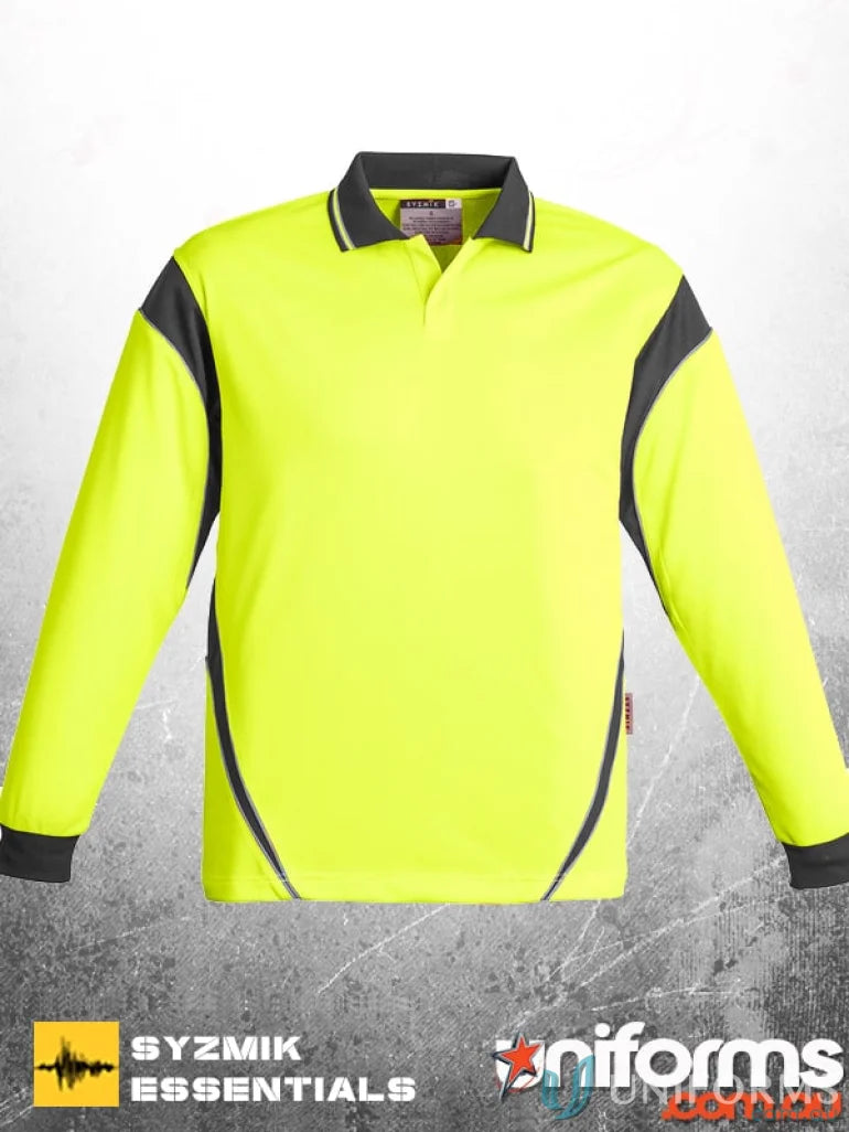 Syzmic Men’s Vis Aztec Long Sleeve High-Visibility Work Shirt for safety