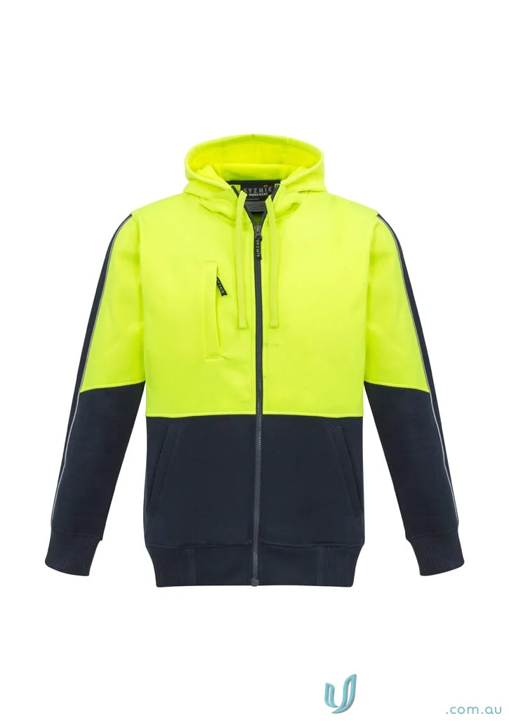 Two-tone zip hoodie ZT485 with stay visible design and mobile phone pocket for work
