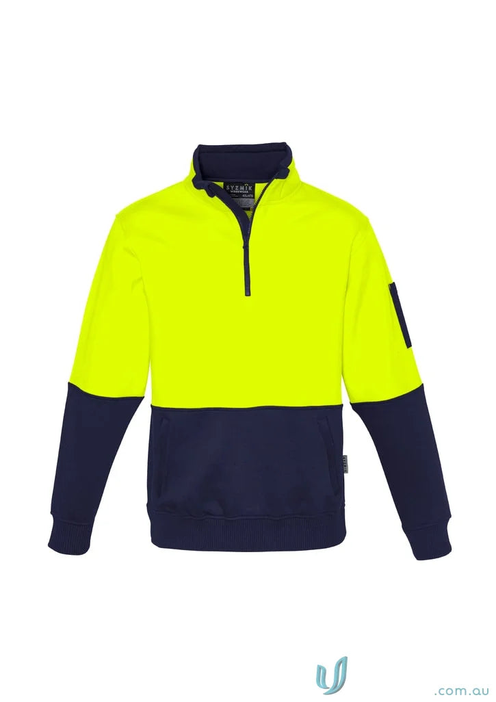 Two-tone Hi-Vis Zip Pullover ZT476 from Syzmik Hivis Half for chilly workdays