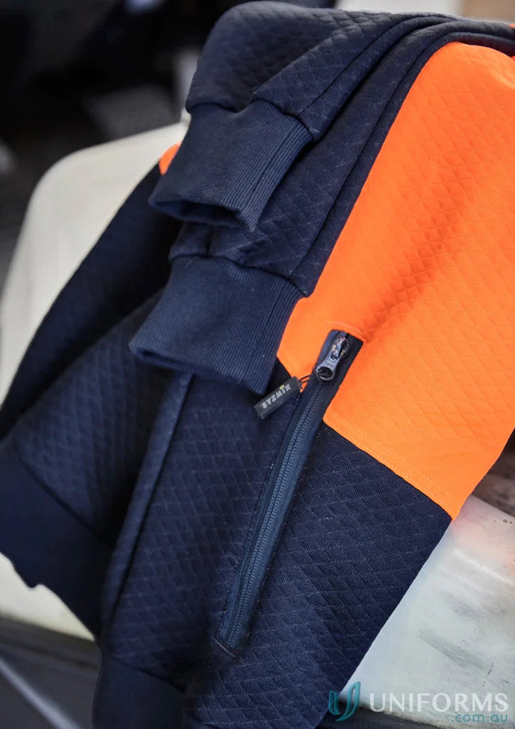 Two-toned quilted textured jacquard hoodie from Syzmik unisex zt477 collection