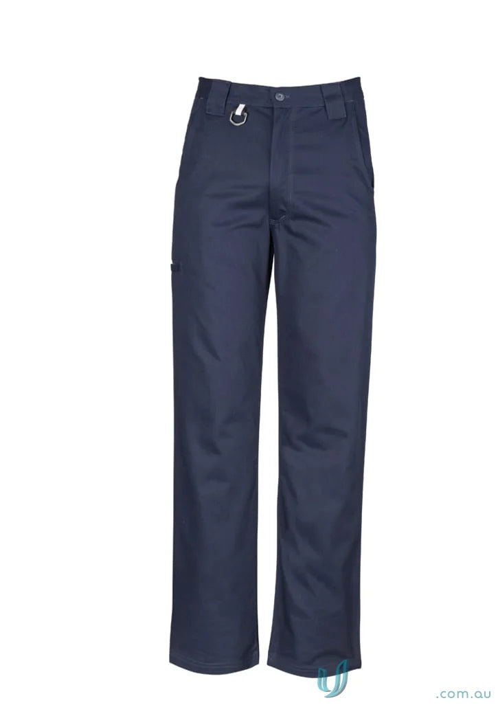 Navy blue Syzmik Men’s Plain Utility Pants ZW002 with wide belt loops
