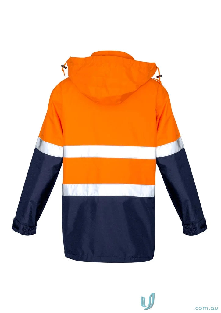 Orange and navy Syzmik Ultralight Waterproof Jacket, perfect for outdoor adventures