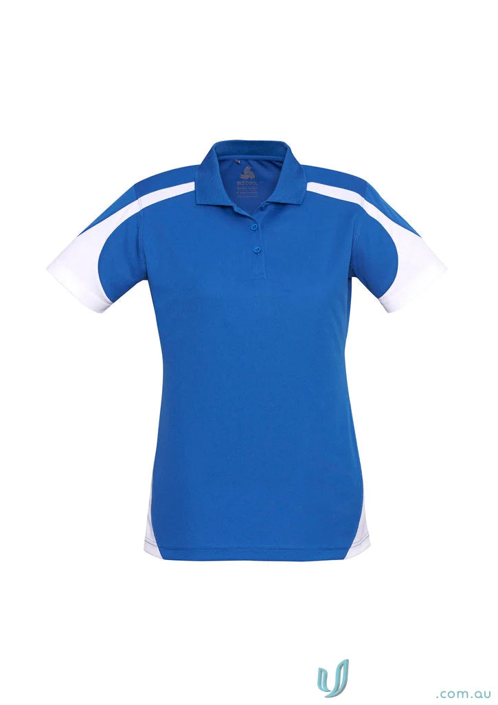 Blue and white Talon Polo from Biz CoolTM collection Talon, perfect for casual style