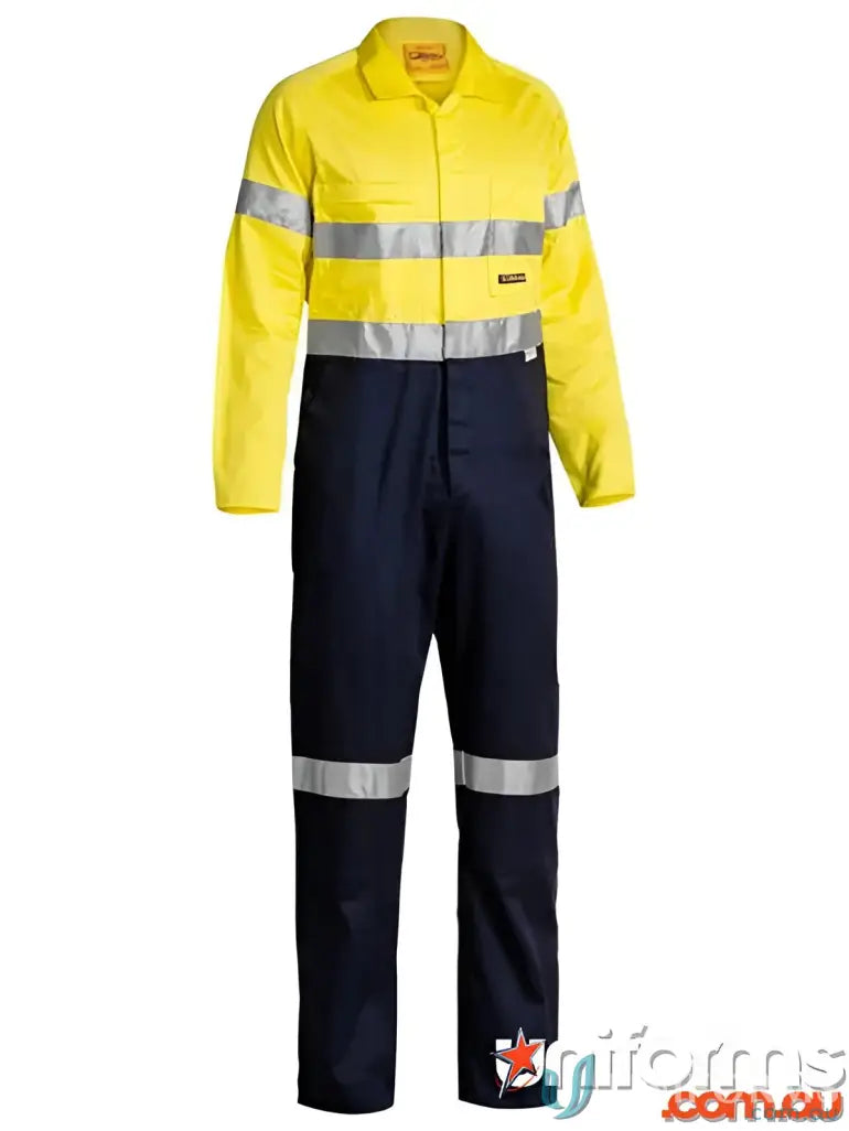 Two-tone reflective coverall with chest pocket, perfect for workwear and uniforms