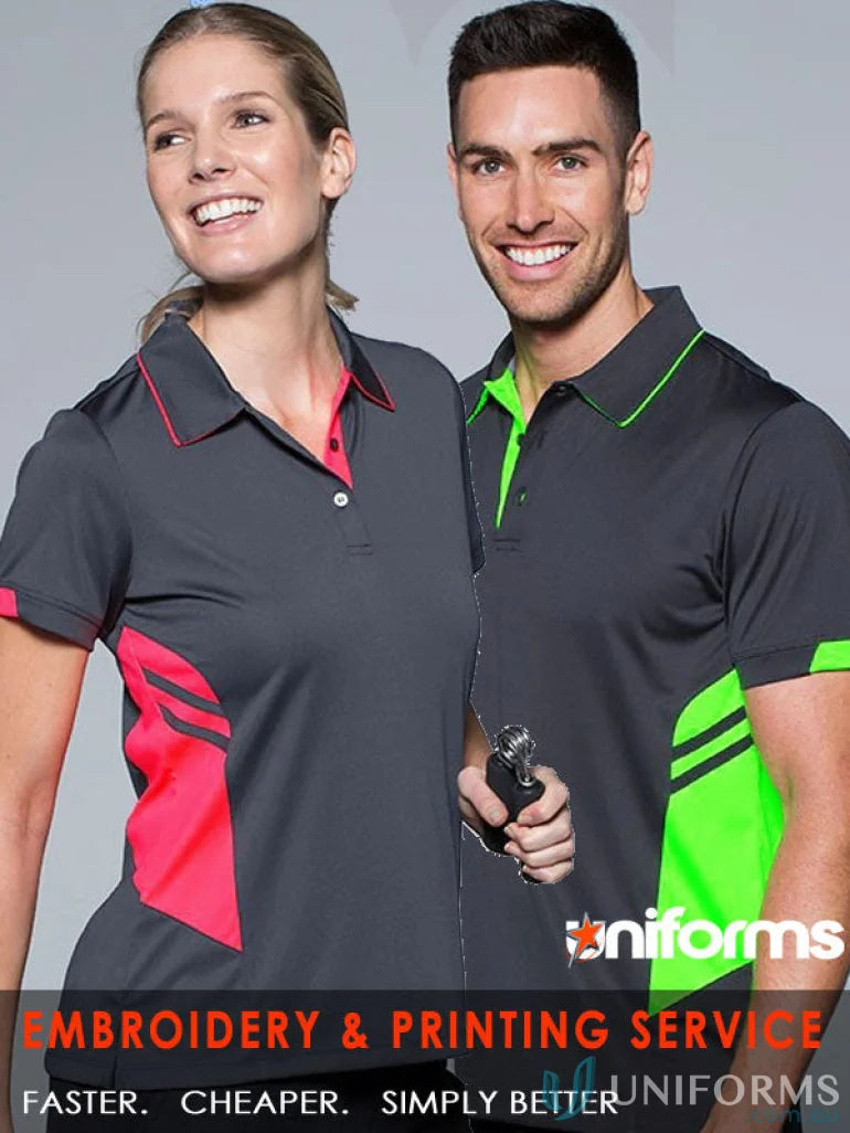 Matching Tasman Polo shirts perfect for uniforms and workwear look ready to go