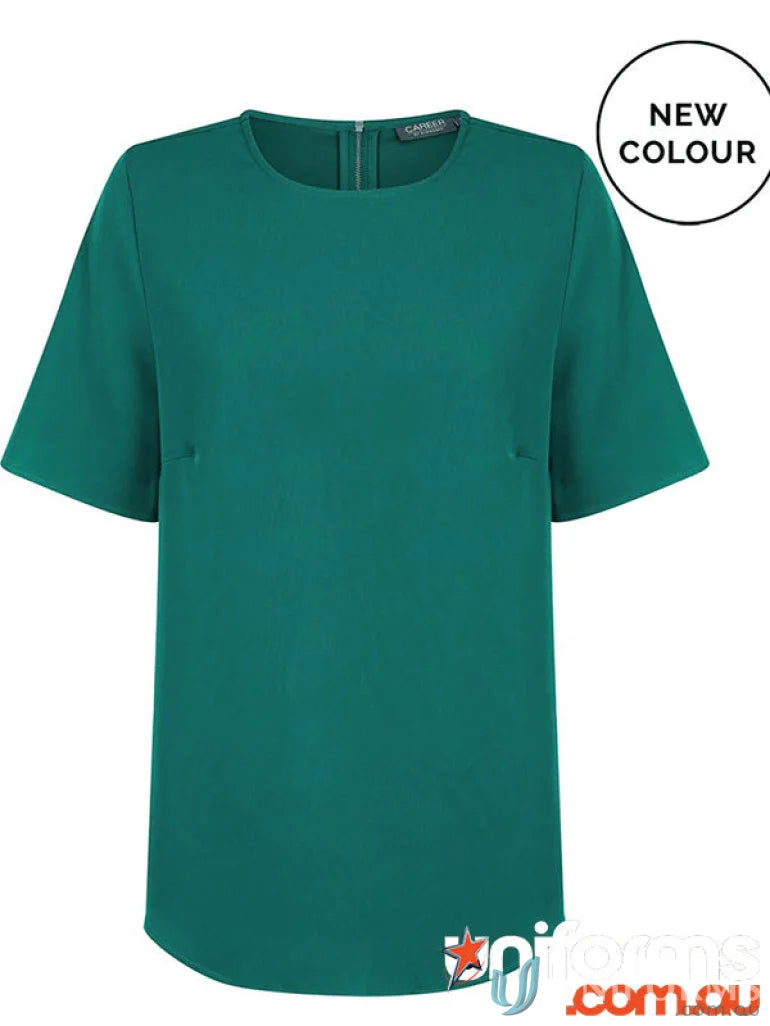 Green short-sleeved blouse from Taylor Soft Top taylor 1798ws workwear uniforms