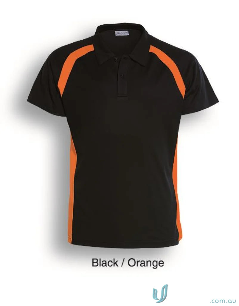 Black and orange Team Essentials Contrast Panel Polo shirt for sporty style