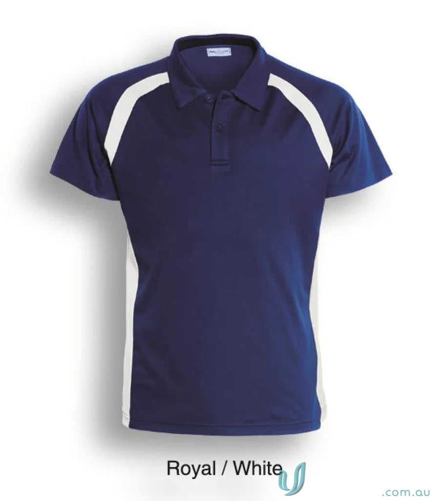 Royal blue and white Team Essentials Contrast Panel Polo for a stylish look