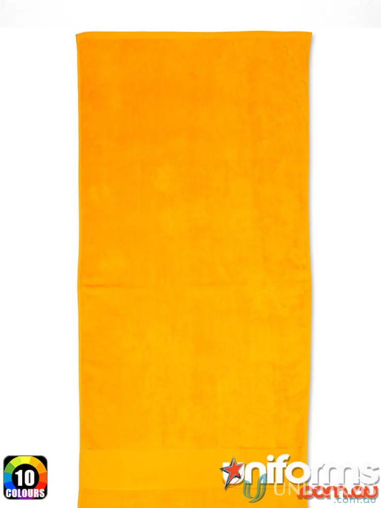 Orange rectangular towel from the Terry Velour Beach Towel collection, perfect for summer