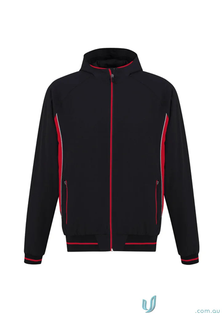 Kids Titan jacket featuring black and red colors, part of Biz Collection Kids Titan J920K