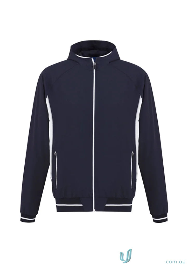 Kids Titan Jacket navy and white track jacket from Biz Collection Kids J920K