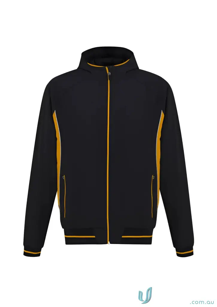 Titan Men’s Team Jacket j920m in black and gold, advanced active jacket for men