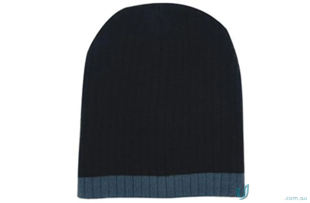Black and gray cable knit beanie perfect for cozy winter looks at Toque Cable Knit Beanie