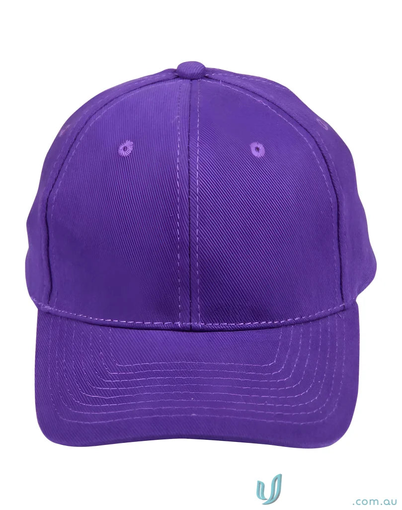 Purple traditional cap made of heavy brushed cotton for a classic vibe