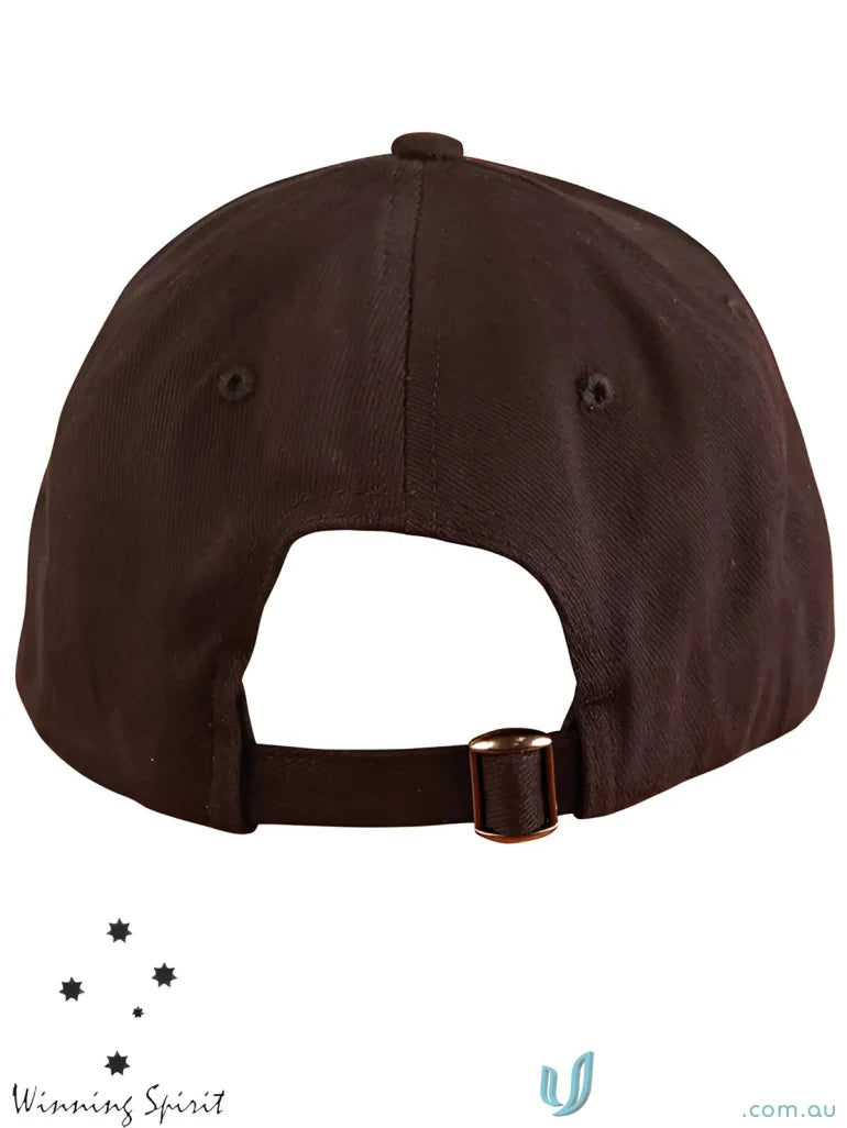 Brown baseball cap back in Heavy Brushed Cotton from Winning Spirit Traditional Cap