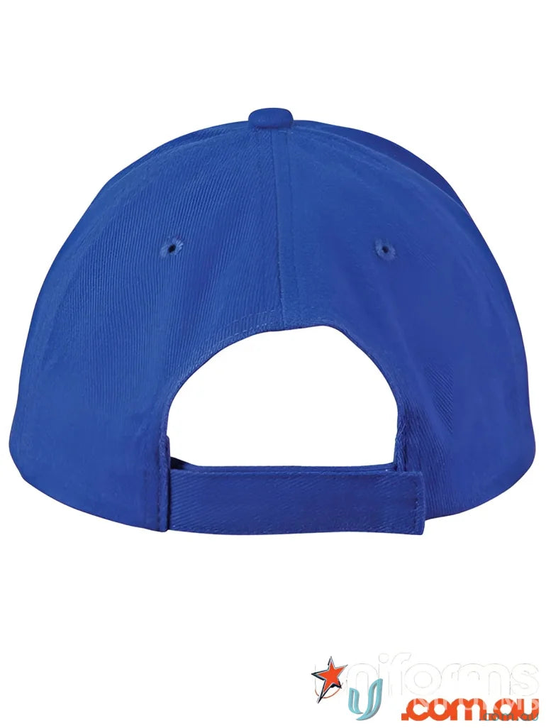 Blue winning spirit ch03 unstructured cap with back view and pre-curved peak