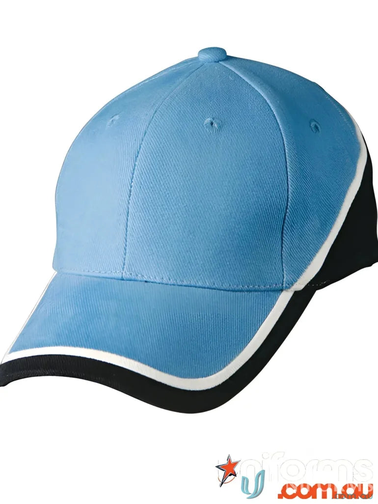 Light blue Winning Spirit Tri-Colour Baseball Cap showcasing ch38 tri contrast style