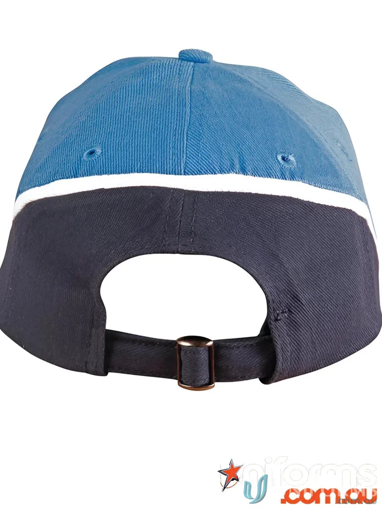 Winning Spirit Tri-Colour Baseball Cap with adjustable strap, ch38 tri contrast style