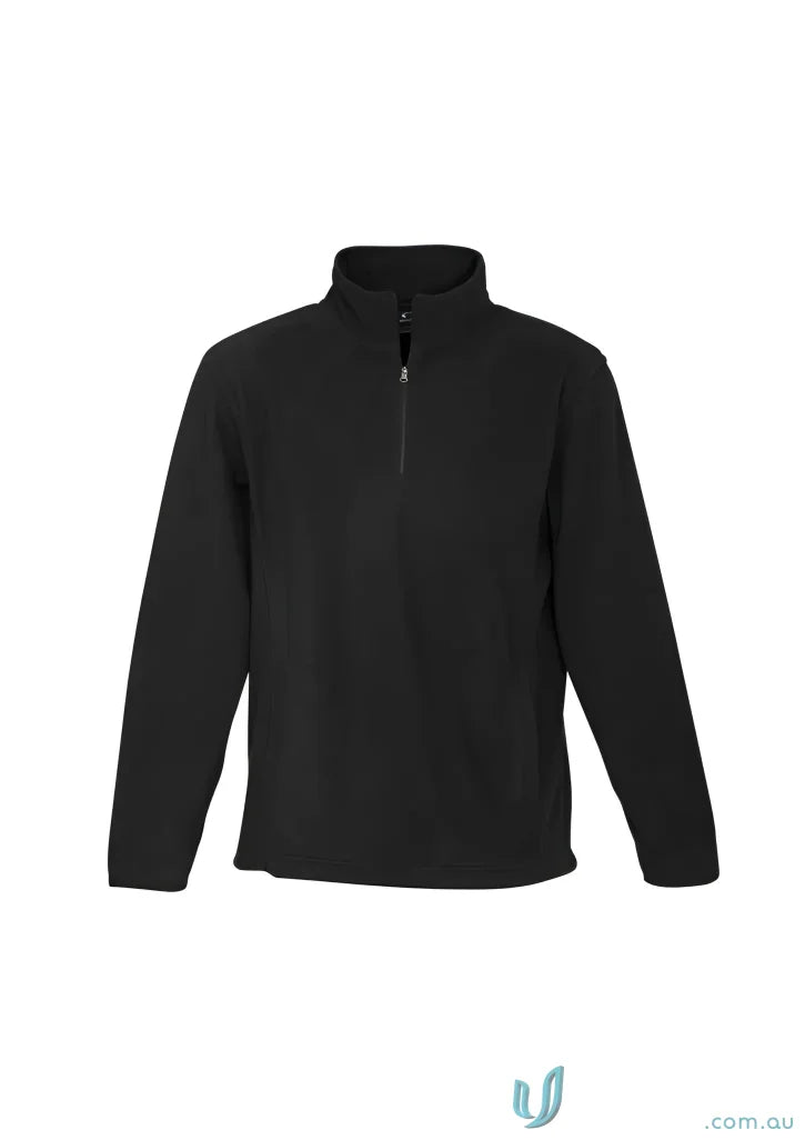 Black men’s Trilogy Half Zip Jacket with concealed pockets from Biz Collection Trinity