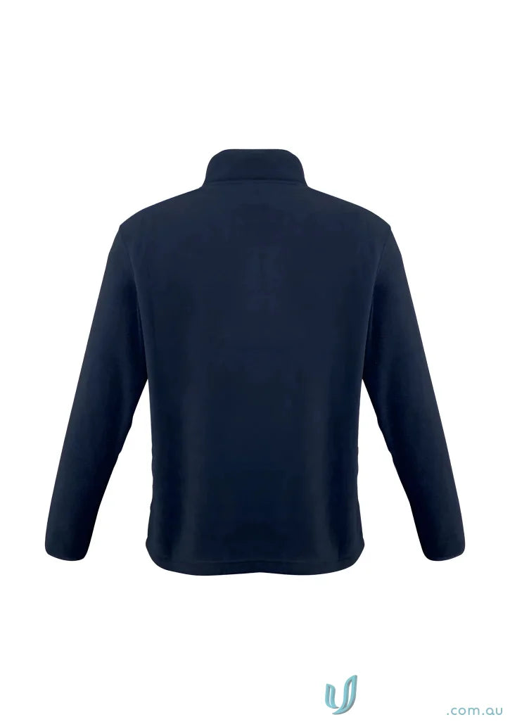 Dark blue Trilogy Half Zip fleece pullover from Biz Collection Trinity with concealed pockets