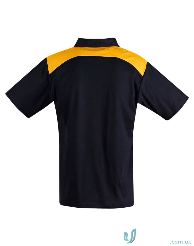 Black and gold Truedry Winner Polo shirt, perfect short sleeve polo for winning spirit