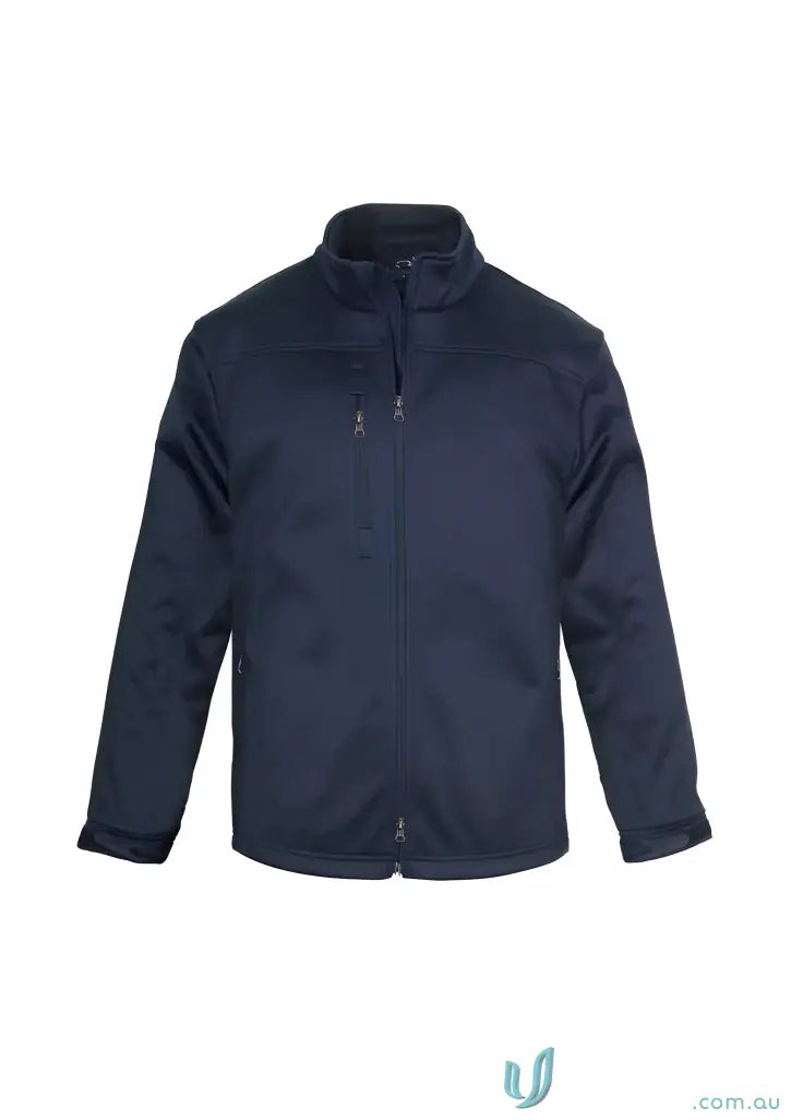 Dark blue Biz Collection Mens Softshell Jacket J3880 with Biz Tech™ fabric and zip pockets