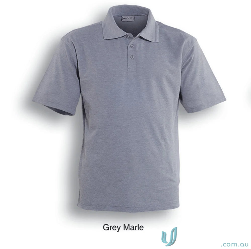 Grey marle polo shirt from Basic Polo, perfect for uniforms and workwear