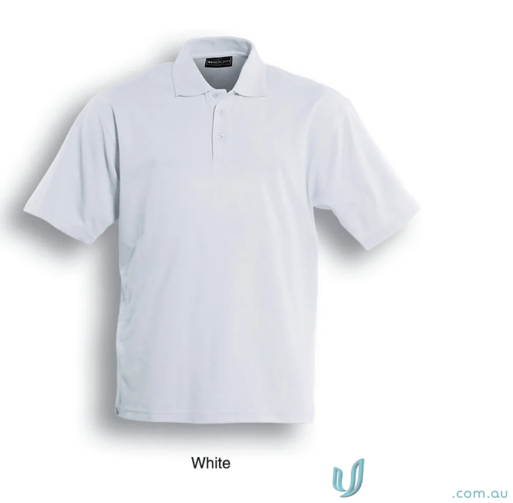 White short-sleeved polo shirt from Basic Polo collection, great for uniforms and workwear