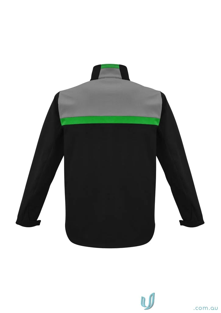 Unisex Charger Jacket J510M in black, gray, and green from Biz Collection Unisex