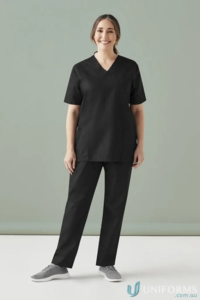 Black unisex Hartwell Reversible Scrub Top perfect for men’s scrub tops