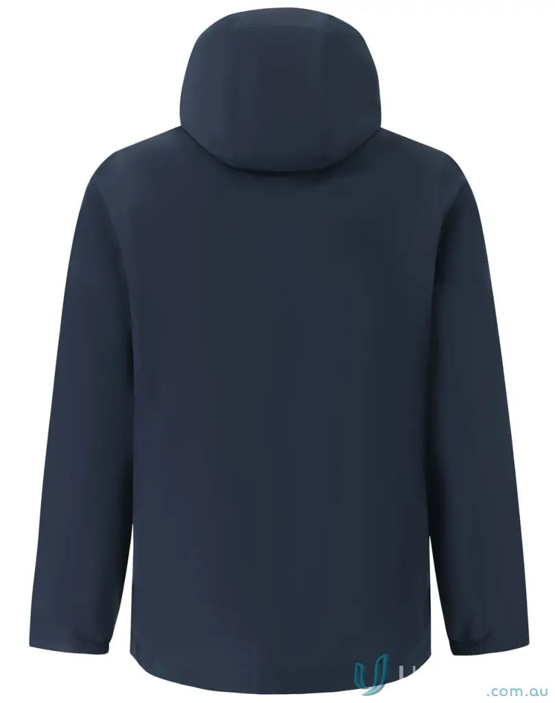 Navy hooded jacket from JK66 Unisex Pro Performance Waterproof collection, stay dry