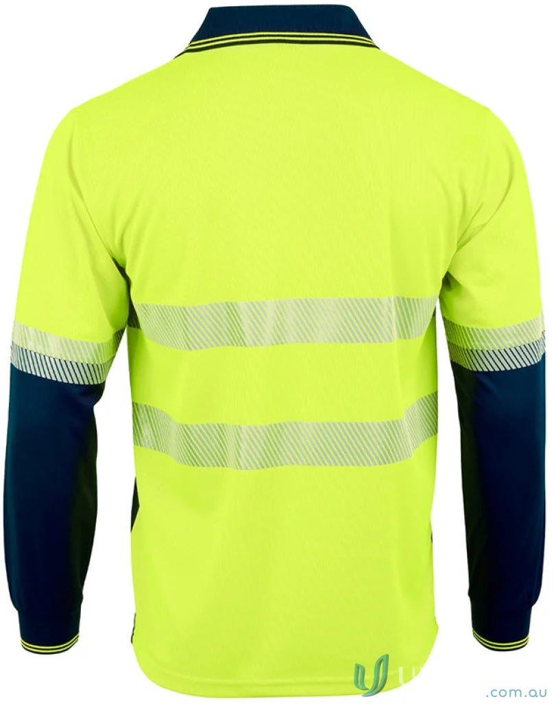 High-visibility long-sleeved work shirt from Unisex Segmented LS Polo Spirit SW86
