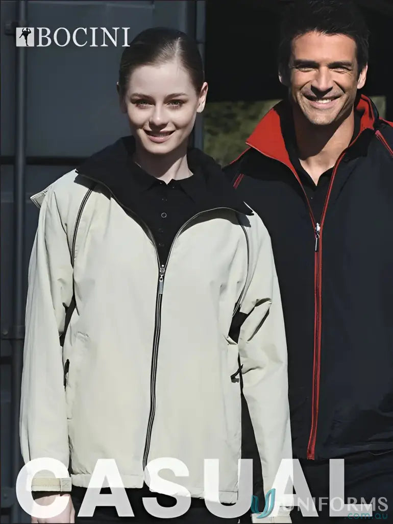 Unisex Three In One Jacket with stretchy ribbed cuffs, ideal for ladies short puffer outer shell casual wear