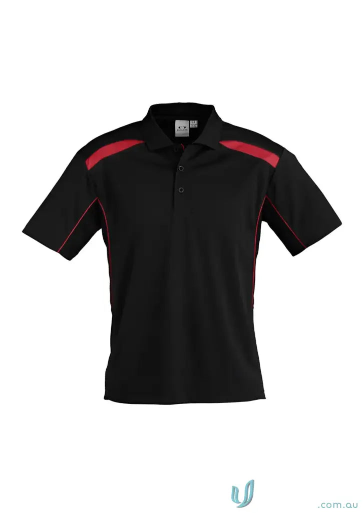 Black and red polo shirt from United Polo collection in modern fit Biz Collection Utd Polo P244MS