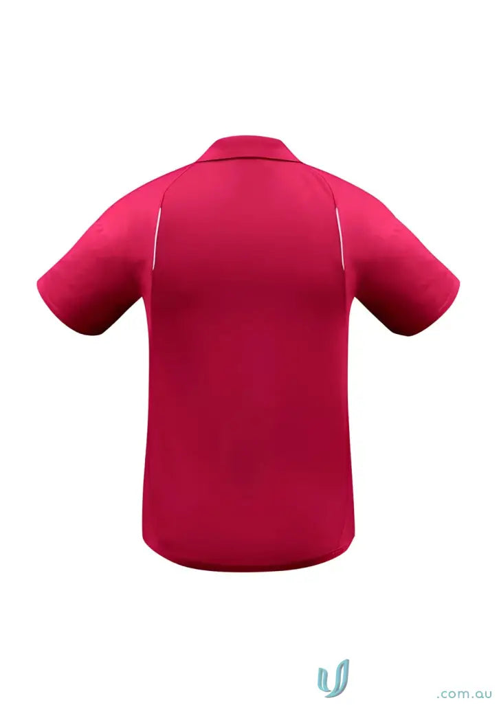Red polo shirt from United Polo’s modern fit biz collection and utd polo p244ms