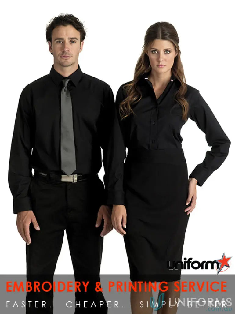 Uniformed man and woman wearing Vegas L/S Shirt, perfect workwear and uniforms