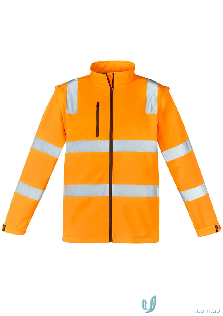 Orange VICTRAIL 2in1 Softshell Jacket for visibility and safety on the rails