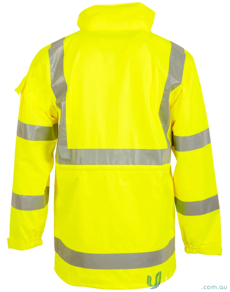 VIC Rail 3in1 Safety Jacket with high-vis yellow and reflective stripes for rail safety