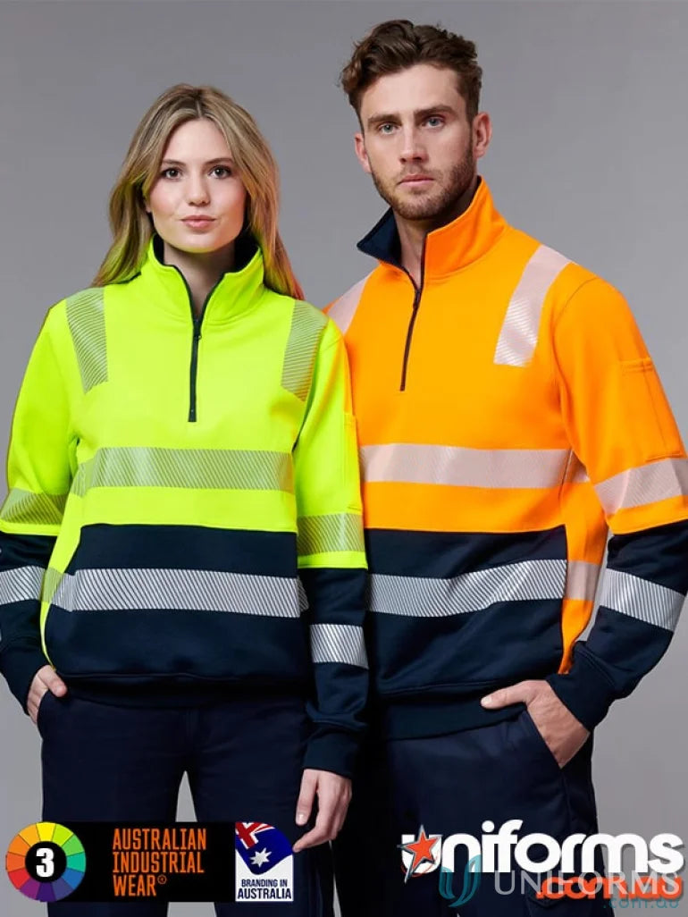 VIC Rail Rail Hi-Vis Jumper showing high-visibility work sweatshirt with winning spirit sw32