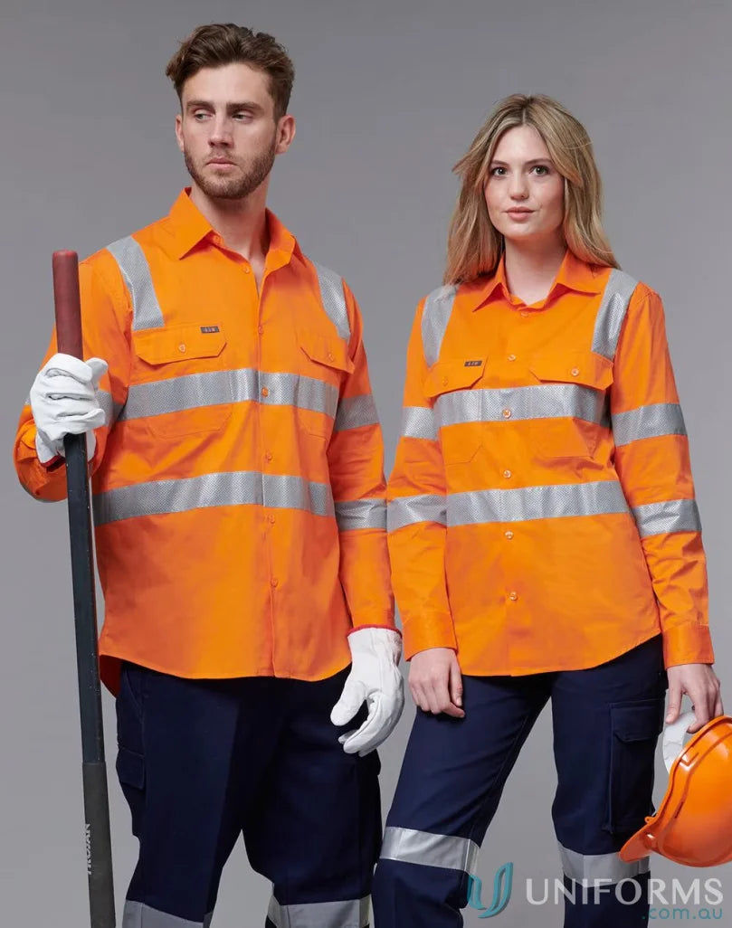 VIC Rail Lightweight Safety Shirt and Pants in bright orange for safety and keeping cool