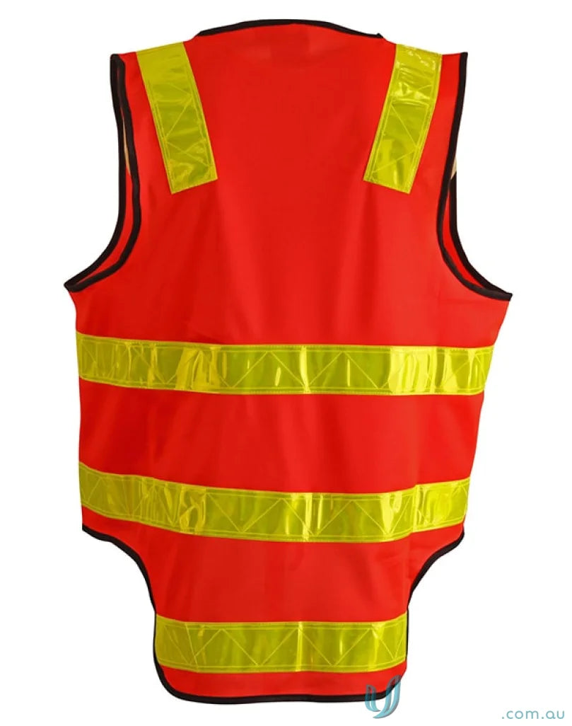 Orange safety vest with reflective stripes from VIC Road Style, perfect for sw10a safety vest and winning spirit sw10a