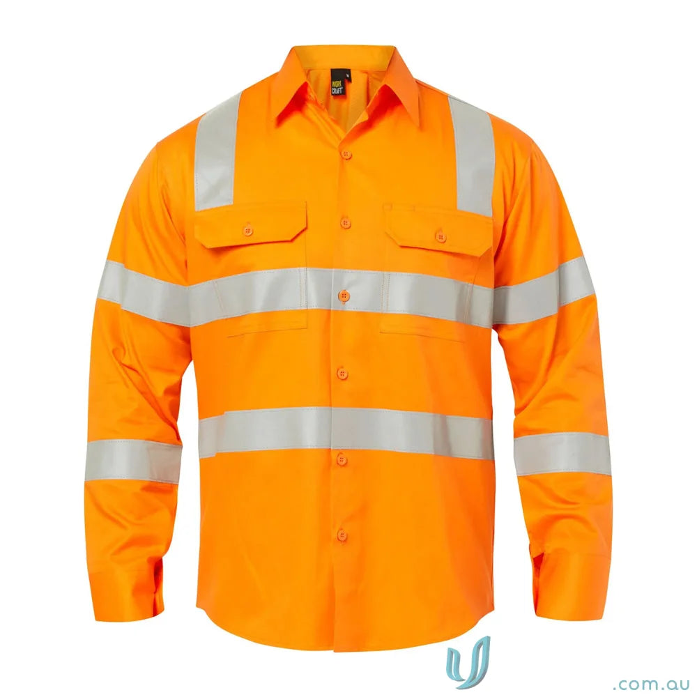 Orange roads drill shirt with reflective tape from VIC Rail, Safety Shirt for work