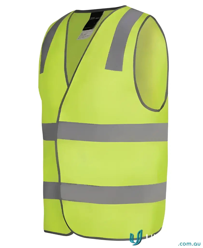 Neon yellow VISITOR Printed D+N Safety Vest with reflective stripes for extra large workwear